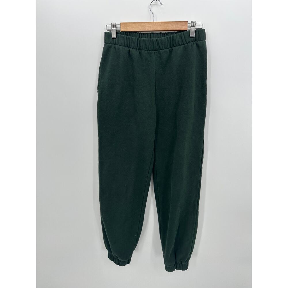 John Galt Womens Green Sweatpant Joggers Sz S‎ Fleece Lined Lounge Casual Gym
